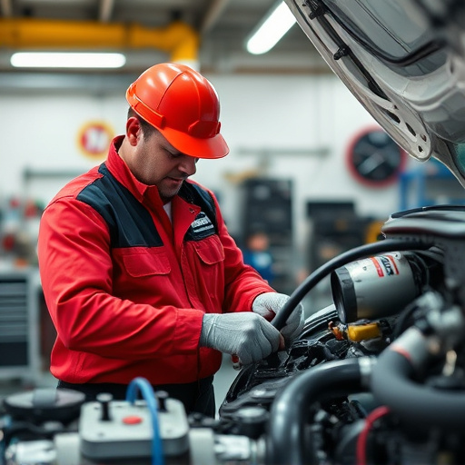 auto technician working