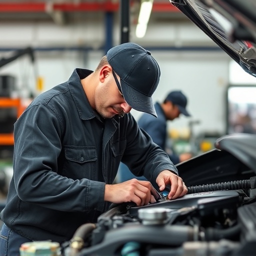 auto technician working