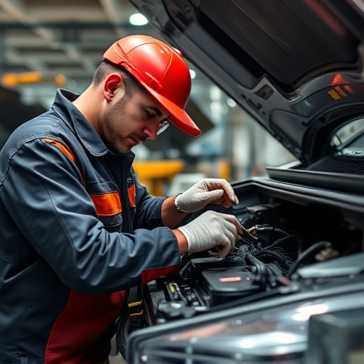 auto technician working