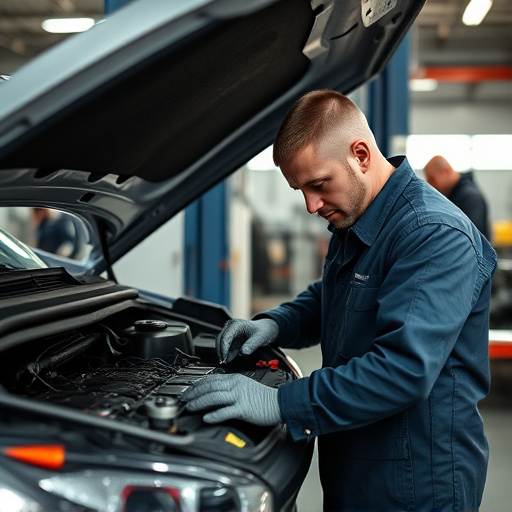 auto technician working
