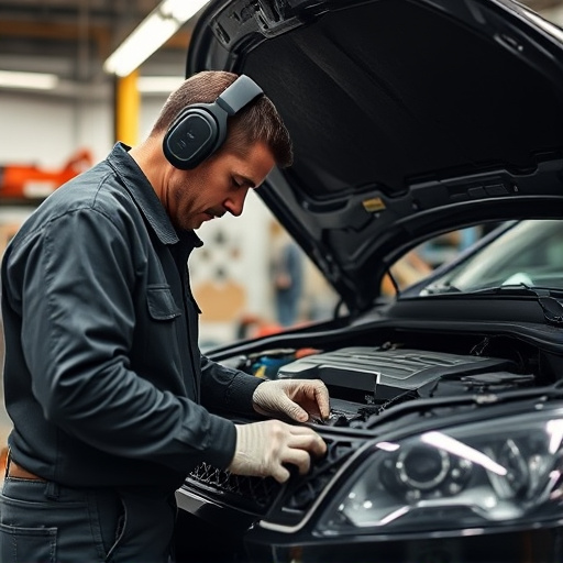 auto technician working