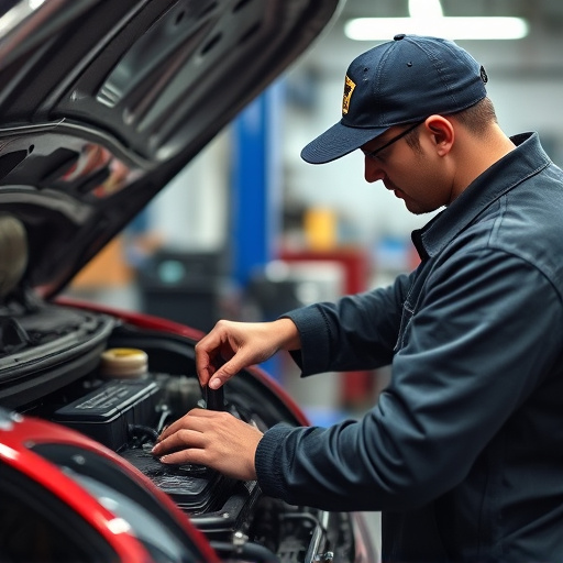 auto technician working