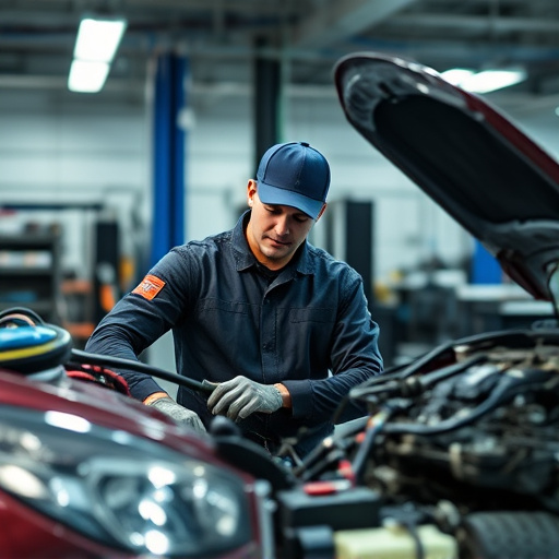 auto technician working