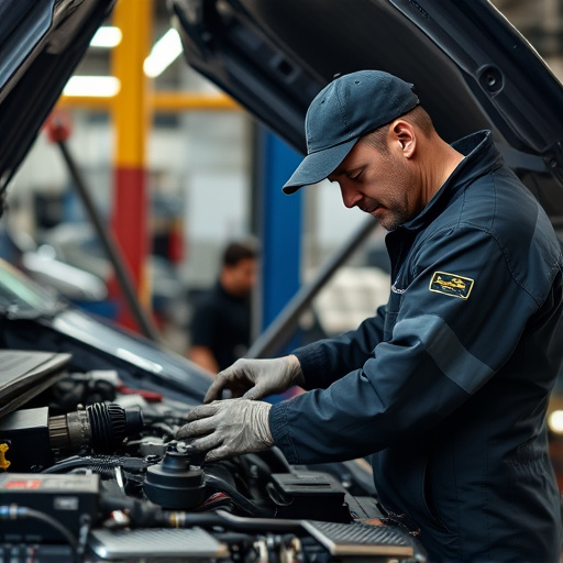 auto technician working