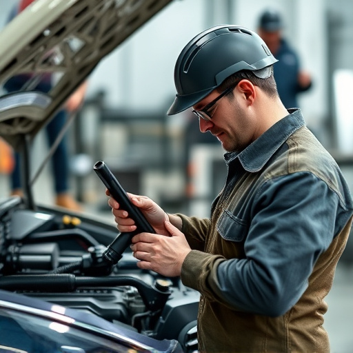 auto technician working