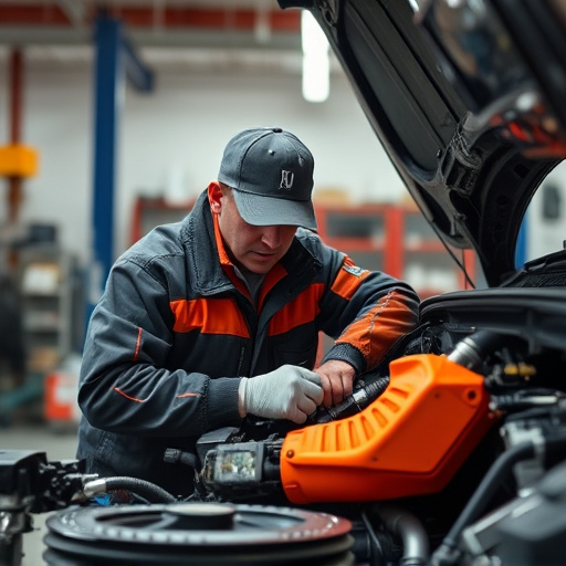 auto technician working