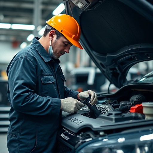 auto technician working