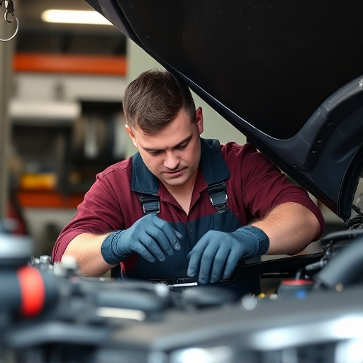 auto technician working