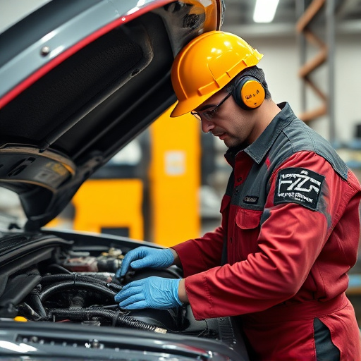 auto technician working