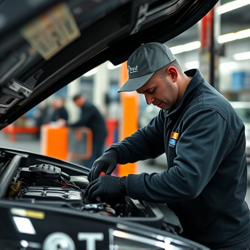 auto technician working
