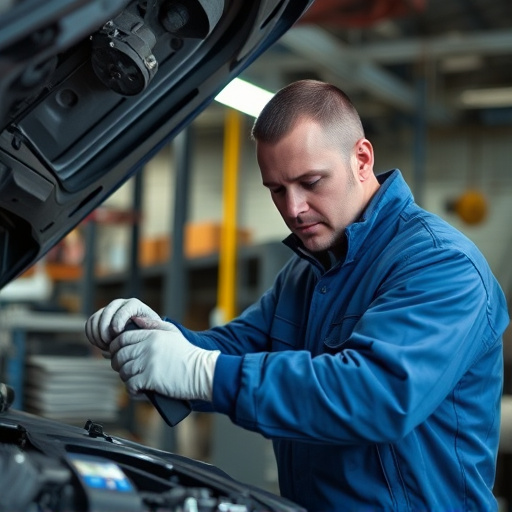 auto technician working