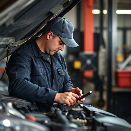 auto technician working