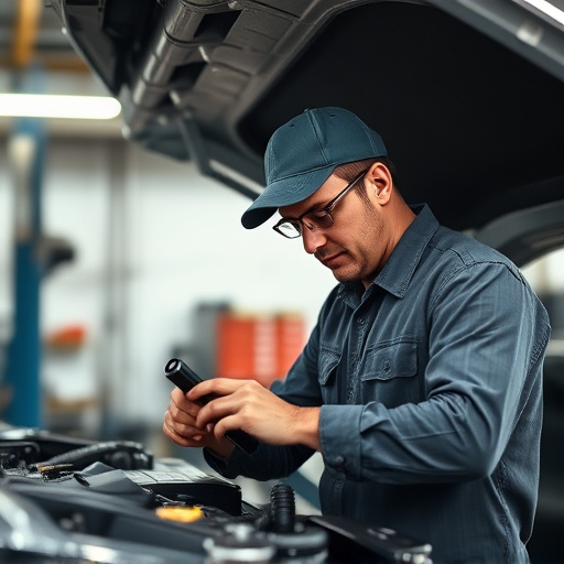 auto technician working