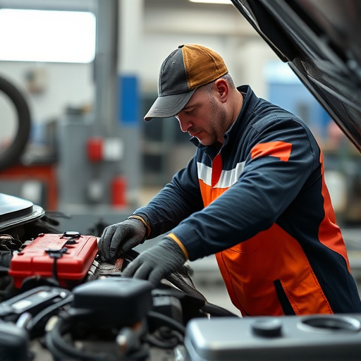 auto technician working
