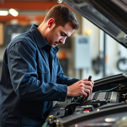 auto technician working