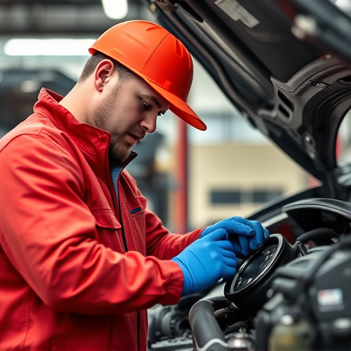 auto technician working