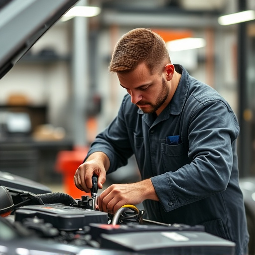 auto technician working