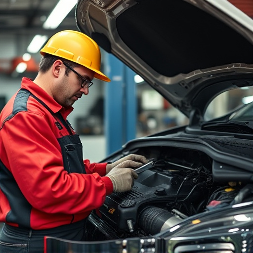 auto technician working