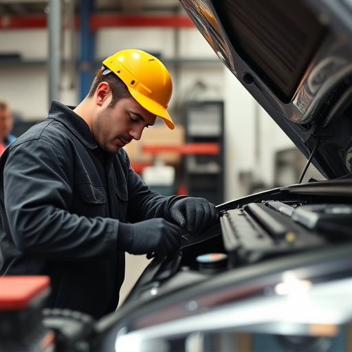 auto technician working