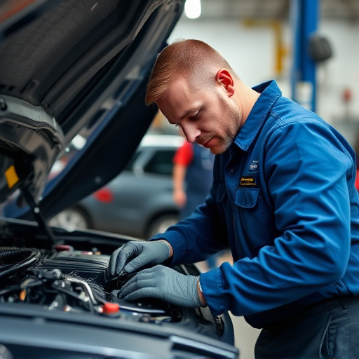 auto technician working