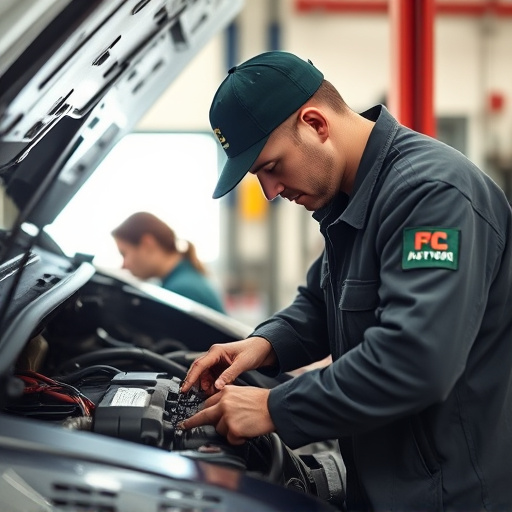 auto technician working