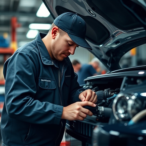 auto technician working