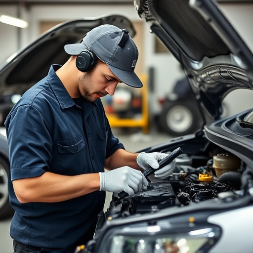 auto technician working