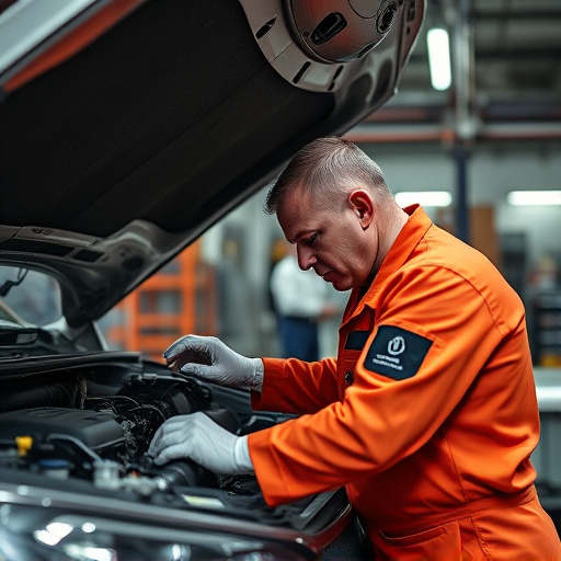 auto technician working