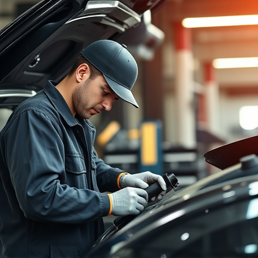 auto technician working