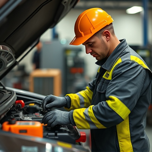 auto technician working