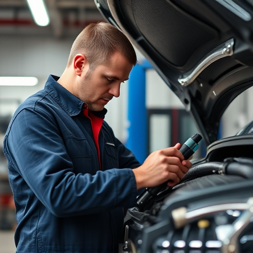 auto technician working
