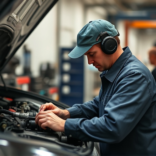 auto technician working