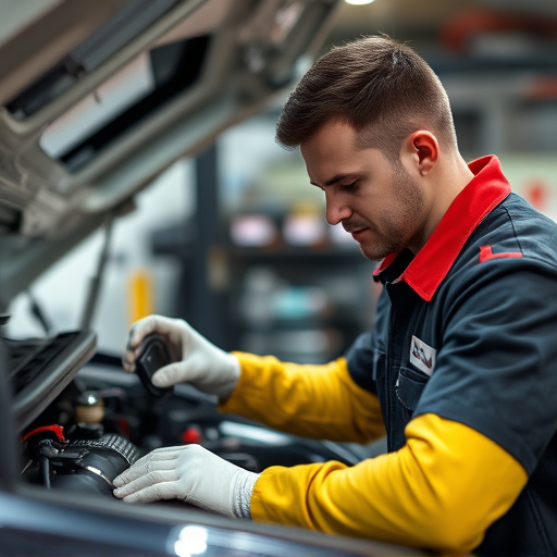 auto technician working
