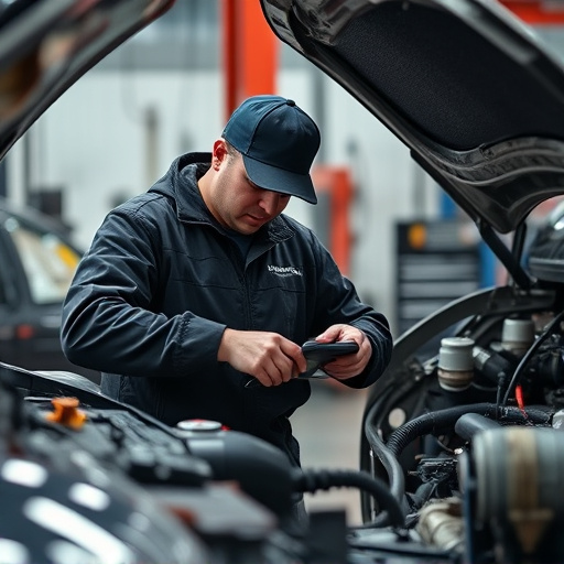auto technician working