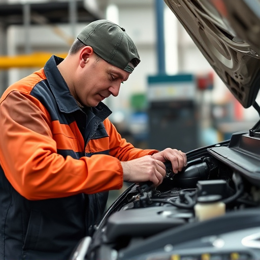 auto technician working
