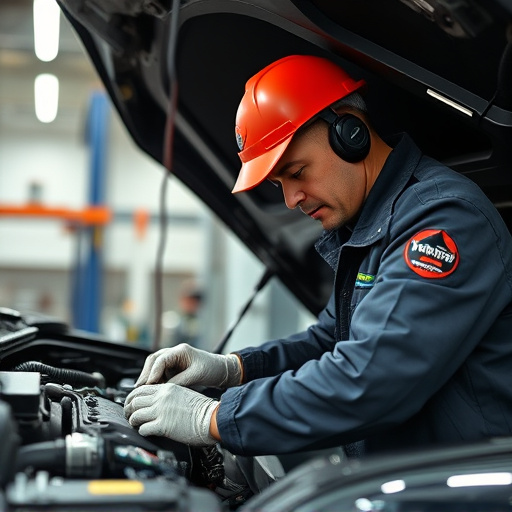 auto technician working