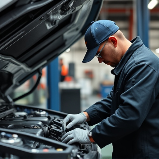 auto technician working