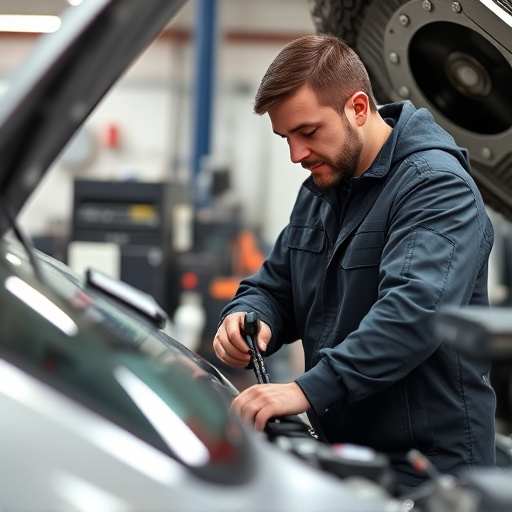 auto technician working