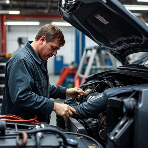 auto technician working