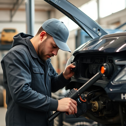 auto technician working