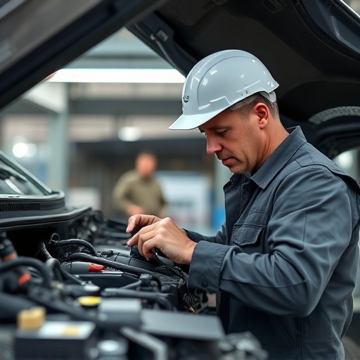 auto technician working