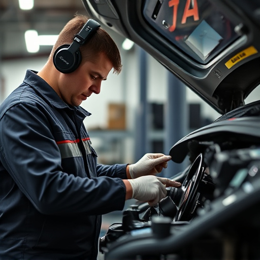 auto technician working