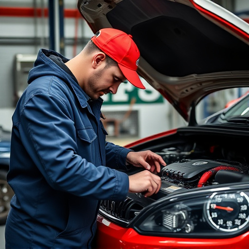 auto technician working