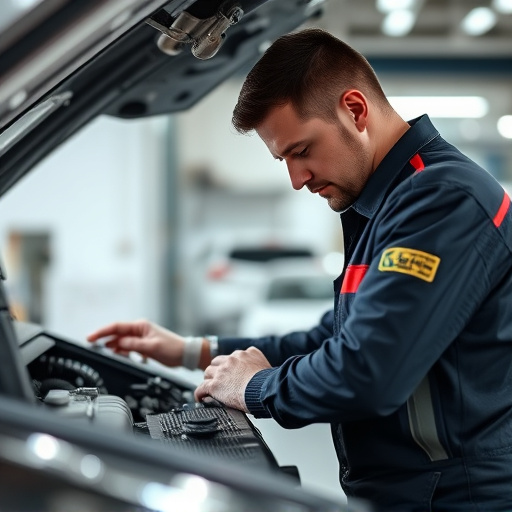 auto technician working