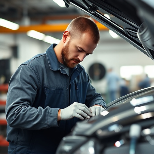 auto technician working