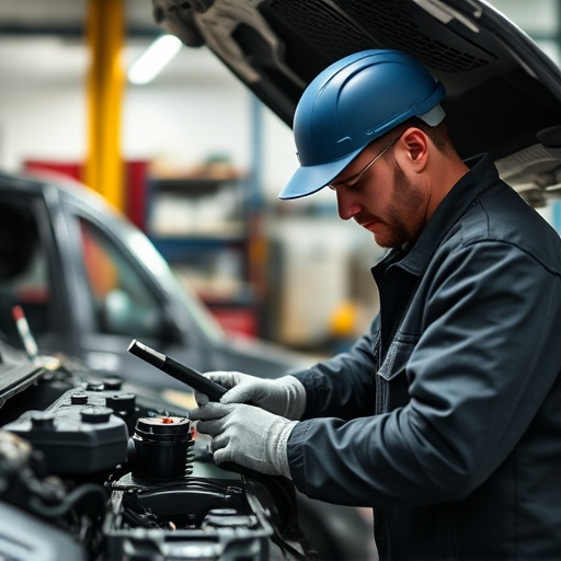 auto technician working