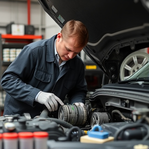 auto technician working