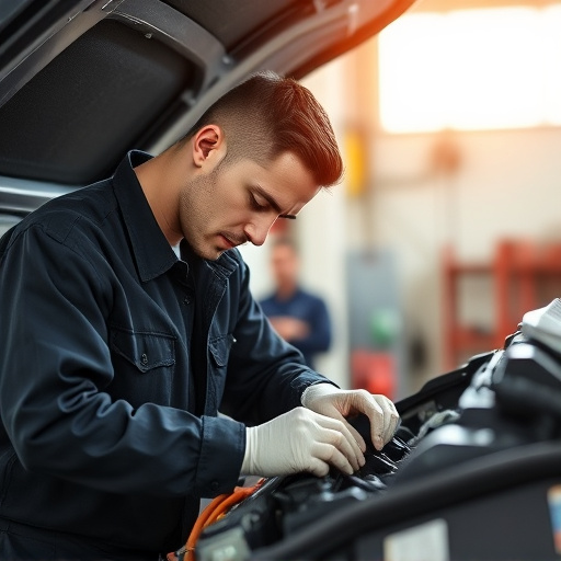 auto technician working