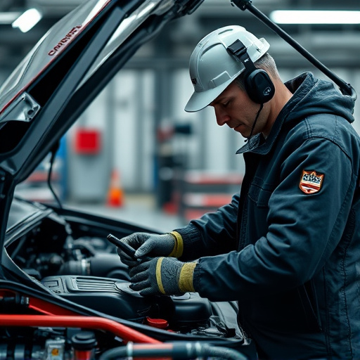 auto technician working