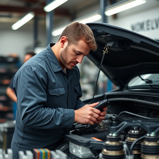 auto technician working